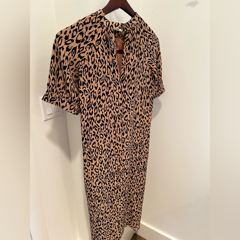 Long animal print dress